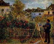 Claude Monet Painting in His Garden at Argenteuil,